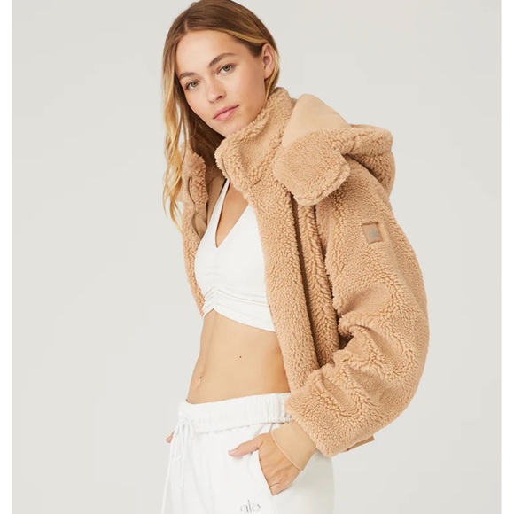 Alo foxy Sherpa jacket - camel - Picture 3 of 8